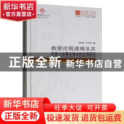 正版 数据挖掘建模及其在电力决策支持中的应用研究 翁颖钧,石