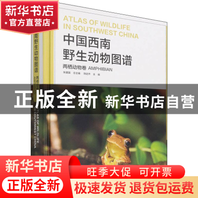 正版 中国西南野生动物图谱,两栖动物卷,Amphibian 朱建国,饶定齐