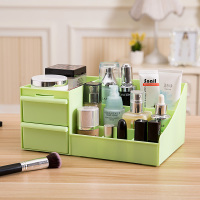 喜家家 桌面化妆品收纳盒 塑料杂物整理盒 办公用品遥控器收纳盒