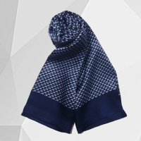 男士深蓝欧式英伦时尚经典绅士丝巾WJS16