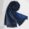 男士冬季常备蓝黑欧式时尚经典绅士舒适围巾WJH03