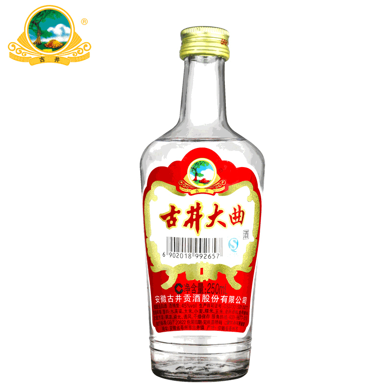 古井贡牌白酒 古井大曲45度250ml【价格 图片 品牌 报价】-苏宁易购