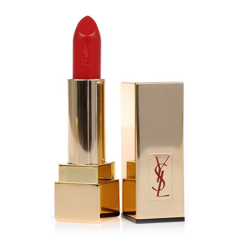 圣罗兰ysl女士口红迷魅方管唇膏滋润保湿持久不脱色1号正红色香港直