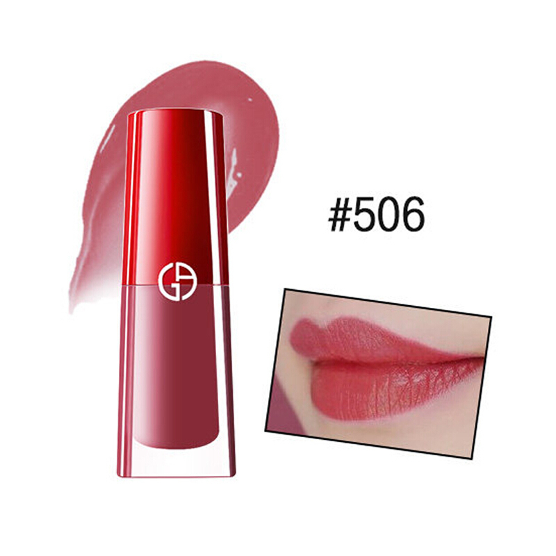 阿玛尼（ARMANI COLLEZIONI） 小胖丁口红唇膏 丝绒液体唇釉 506# 深豆沙红