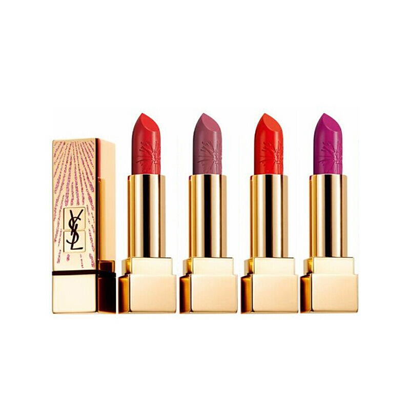 ysl圣罗兰方管口红唇膏唇釉系列2017圣诞限量版烟花方管口红52
