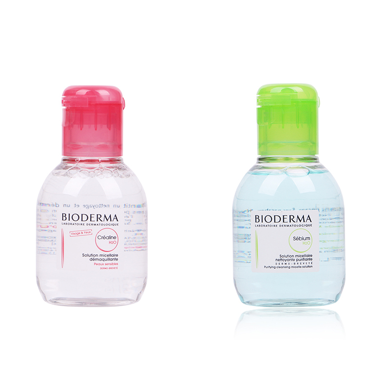 Bioderma贝德玛 舒妍洁肤液100ml中样 粉水 眼唇面部深层清洁卸妆水