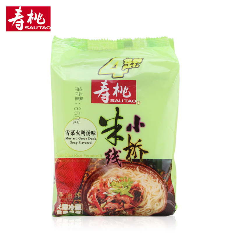 寿桃 Sautao 方便米线寿桃sautao 雪菜火鸭汤味小桥米线860g共4包装 价格图片品牌报价 苏宁易购寿桃旗舰店