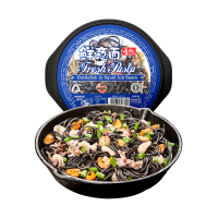 寿桃墨鱼肉酱鲜意面2碗 非油炸意大利面条 方便速食捞面拌面 220g/碗