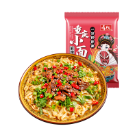 寿桃重庆小面麻辣肥肠味3包 非油炸保鲜湿面 速食方便面 泡面捞面拌面 带调味包
