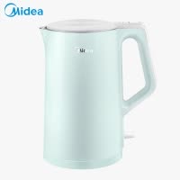 美的(Midea) MK-SH17C102 1.7L电热水壶 高温消毒 304不锈钢 烧水壶开水壶一体无缝速热 自动断电