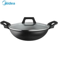 美的炒锅 MP-CT34A05 精铁 34CM直径特炒锅 不粘锅 大口径速热
