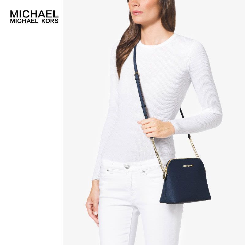 MICHAEL KORS/MK迈克·科尔斯女包 欧美时尚十字牛皮拉链贝壳包 斜挎包 女 单肩包 小号32H4GCPC7L图片