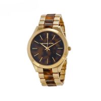 迈克·科尔斯MichaelKors/MK手表 时尚钢带圆盘斑马纹表盘石英表 女 MK4284