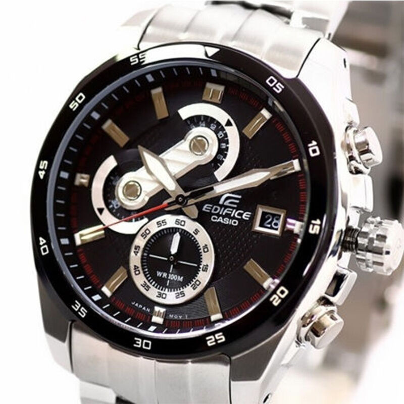 Casio/卡西欧手表 日韩品牌 运动时尚金属表带男士石英表 男 EF-556D-1A