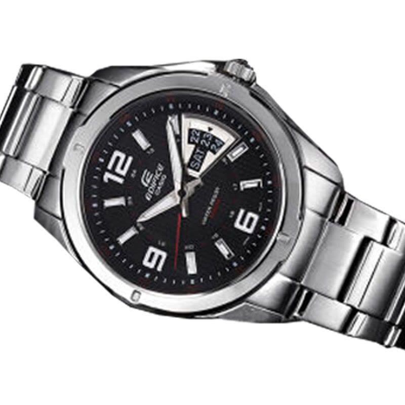卡西欧CASIO)手表 钢带圆盘指针石英表 男 商务手表 EF-129D-1A/7A图片