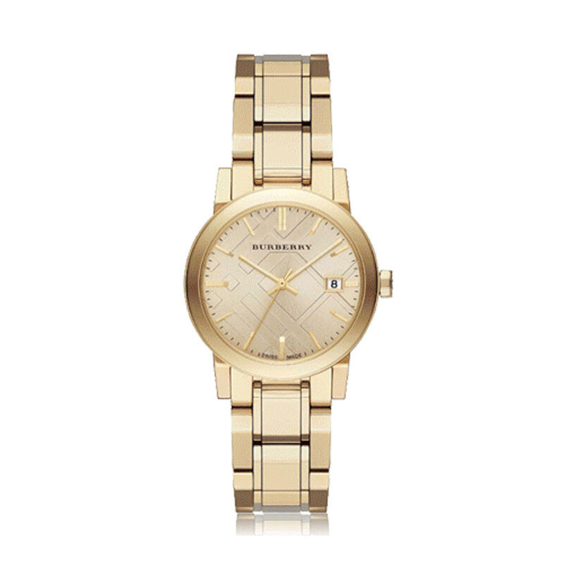 博柏利burberry手表时尚欧美品牌镶钻钢带圆盘石英表女bu9223
