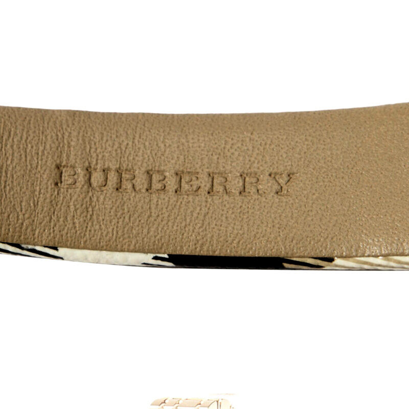 博柏利(Burberry)手表时尚瑞士品牌皮带圆盘格子情侣表男 女 BU1387