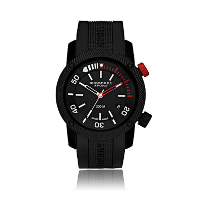 巴宝莉(BURBERRY)手表瑞士品牌运动休闲男士塑胶表带圆盘石英腕表BU7720