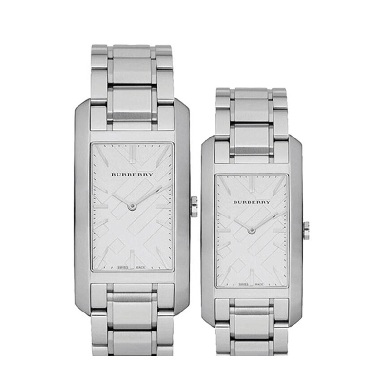 博柏利(Burberry)手表 时尚欧美品牌钢带方盘石英表 男 情侣表 女 BU9400等