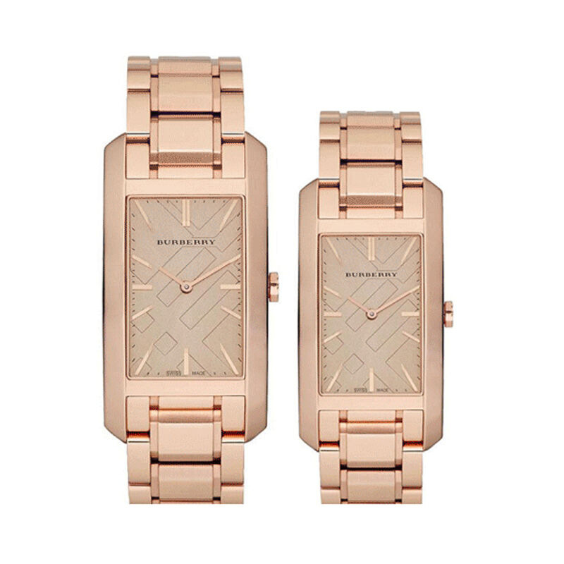 博柏利(Burberry)手表 时尚欧美品牌钢带方盘石英表 男 情侣表 女 BU9400等
