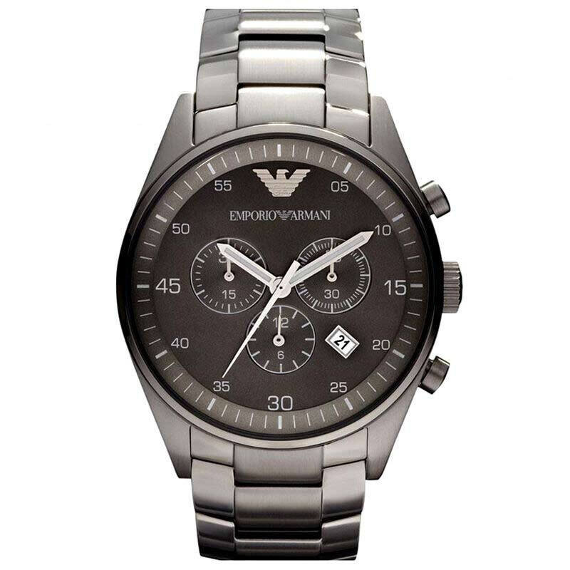 阿玛尼emporioarmani手表休闲时尚欧美品牌三眼计时精钢表带女士石英