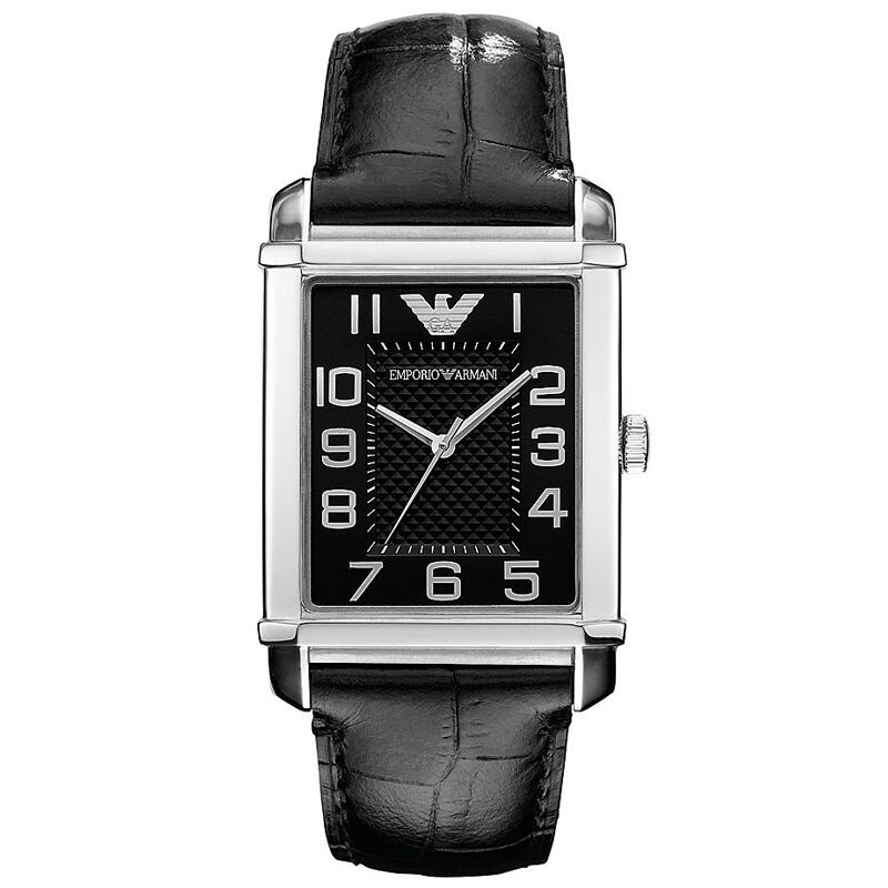 阿玛尼(EMPORIO ARMANI)运动时尚简约皮革表带石英表 情侣款 AR0362 AR0363 AR0364