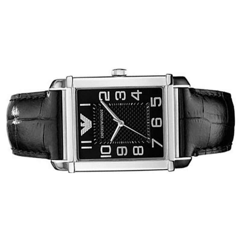 阿玛尼(EMPORIO ARMANI)运动时尚简约皮革表带石英表 情侣款 AR0362 AR0363 AR0364