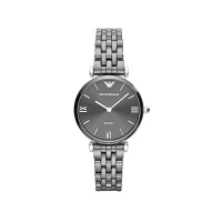 EMPORIO ARMANI阿玛尼手表 时尚白色陶瓷石英表 女 计时圆盘指针防水腕表 AR1487