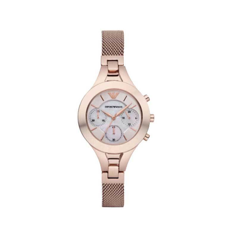 阿玛尼(ARMANI)手表时尚休闲不锈钢表带女士石英手表 AR7389-91图片