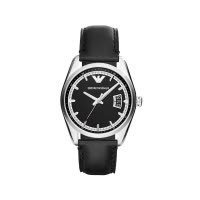 阿玛尼(EMPORIO ARMANI)手表 欧美品牌时尚皮革表带简约男士石英表AR6014系列