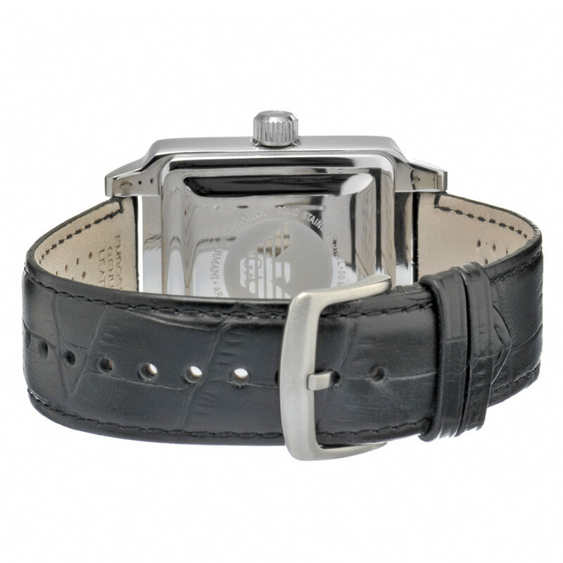 阿玛尼(EMPORIO ARMANI)手表运动时尚欧美品牌金属表带方形日历石英表 男 AR1626