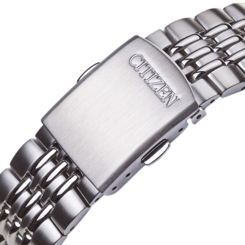 citizen西铁城手表时尚休闲钢带日历机械表男nj216655a