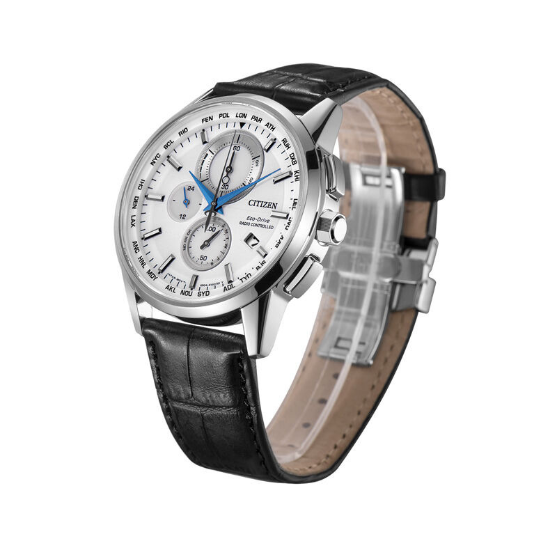西铁城citizen手表光动能电波男士腕表at811011a