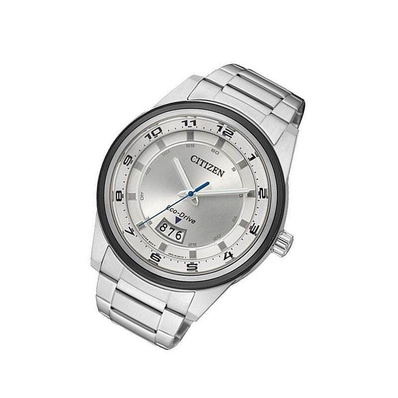 (CITIZEN)西铁城手表运动时尚光动能金属表带机械男士腕表 AW1247-63A