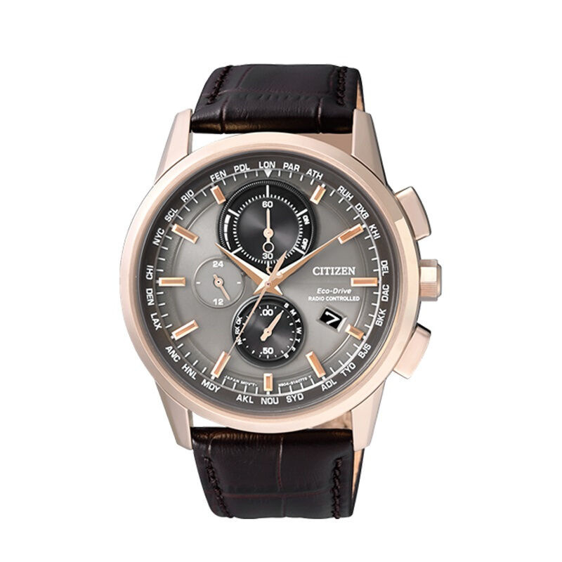 西铁城citizen手表时尚光动能电波男士腕表at811312h