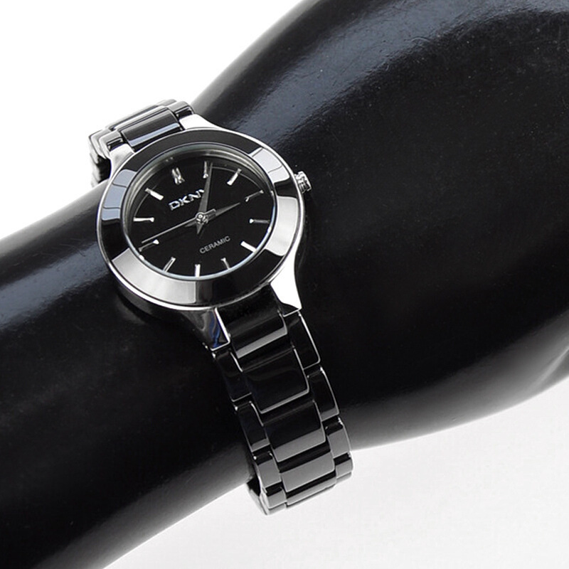dkny唐可娜儿手表时尚欧美品牌陶瓷表带圆盘女士石英表ny4886