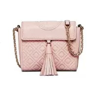 托里.伯奇(TORY BURCH)TB女包 时尚菱格女士流苏链条包 硬头层牛皮手提包 单肩包 小号 斜挎包48894