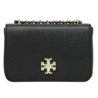 托里.伯奇(TORY BURCH)TB女包 荔枝纹方包单肩包 斜挎包 22159509 黑色