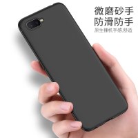 oppok1手机壳磨砂黑色软壳oppok1外壳防摔PBCM30软硅胶k1全包边保护套男女潮oppo k1手机套时尚个性创