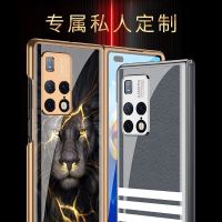 VMONN适用于华为Mate X2手机壳镜头全包mate x2电镀彩绘保护壳折叠屏Matex2超薄钢化玻璃手机防摔保