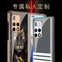 VMONN适用于华为Mate X2手机壳镜头全包mate x2电镀彩绘保护壳折叠屏Matex2超薄钢化玻璃手机防摔保