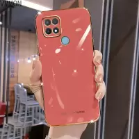 VMONN兔耳朵补妆镜OPPOA35 2021手机壳网红高档女生款A15国外版直边电镀0pp0超薄保护套oppoF1