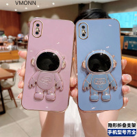 VMONN适用于苹果X宇航员电镀支架手机壳可爱卡通iPhoneX镜头全包防摔保护套硅胶平果X潮牌耐脏小清新appX