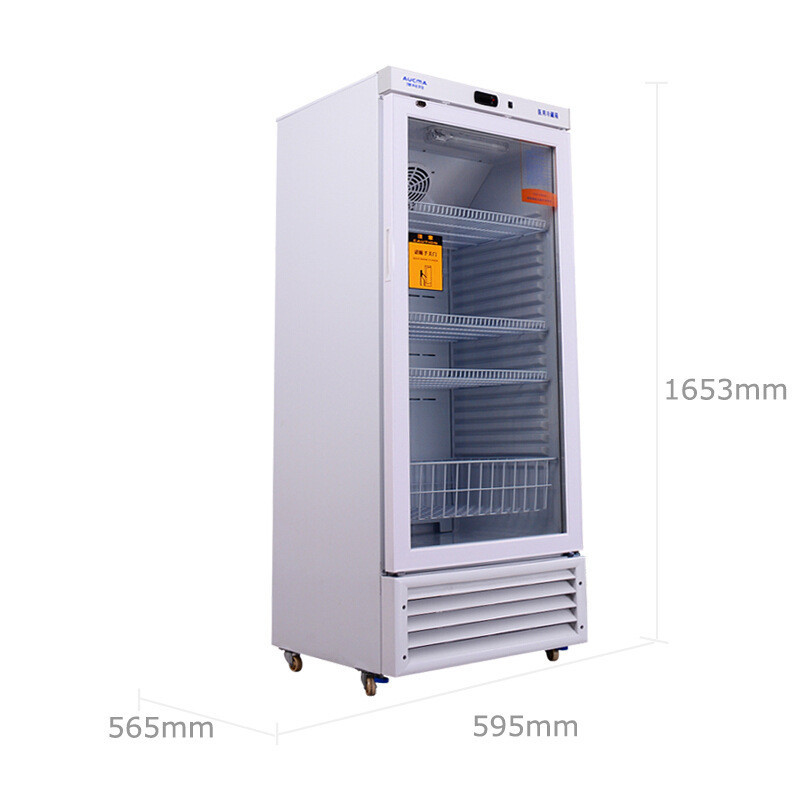 Aucma/澳柯玛YC--280侧开门商用展示柜低温实验柜立式大冰柜冷藏冷柜冷冻柜展示柜