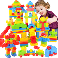 智恩堡(ZHIENB)3-6岁益智宝宝大号颗粒塑料拼装插儿童积木玩具 160粒积木袋装 WJ