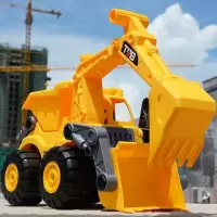耐摔工程车乐吉儿挖掘机模型沙滩儿童节男孩玩具仿真工程车 超大挖土机
