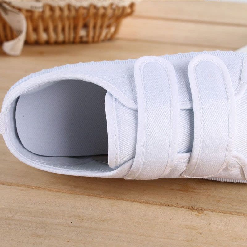 童鞋白布鞋儿童白鞋小学生帆布鞋幼儿园宝宝童鞋男女童舞蹈运动鞋2017新品简约小清新多款多色可选图片