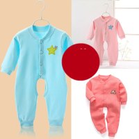 0-3-16个月宝宝婴儿连体衣春季男女通用长袖薄款爬爬服男女宝宝哈衣衣服春季开档爬服