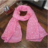 新款韩版儿童围巾 男童女童 围脖套宝宝婴儿丝巾潮款四季2017新品简约小清新可爱卡通小星星多款多色可选