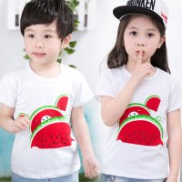 儿童短袖T恤宝宝卡通t恤小孩上衣男童女童打底半袖中大童夏装2017新品夏季百搭T恤男女宝宝